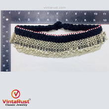 Load image into Gallery viewer, Black and Silver Kuchi Metal Bells Choker Necklace