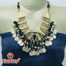 Load image into Gallery viewer, Black Stones Statement Collar Choker Necklace