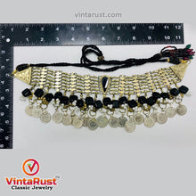 Load image into Gallery viewer, Black Stones Statement Collar Choker Necklace
