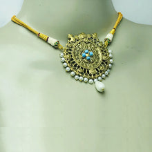 Load image into Gallery viewer, Blue One Motif Pearl Choker Necklace