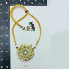 Load image into Gallery viewer, Blue One Motif Pearl Choker Necklace