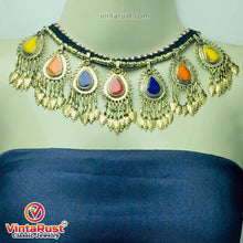 Load image into Gallery viewer, Bohemian Tribal Choker Necklace with Multicolor Stones