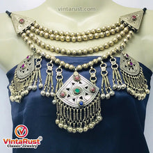 Load image into Gallery viewer, Tribal Multilayers Beaded Choker Necklace With Pendants