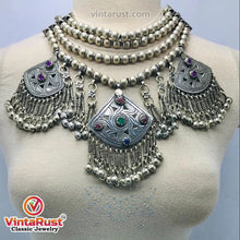 Load image into Gallery viewer, Tribal Multilayers Beaded Choker Necklace With Pendants