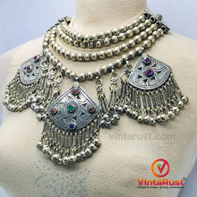 Load image into Gallery viewer, Tribal Multilayers Beaded Choker Necklace With Pendants