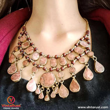 Load image into Gallery viewer, Brown Tribal Beaded Chain Choker Necklace