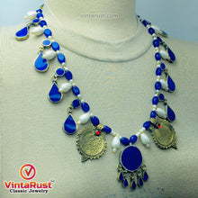 Load image into Gallery viewer, Choker Necklace With Stones, Pearls and Coins