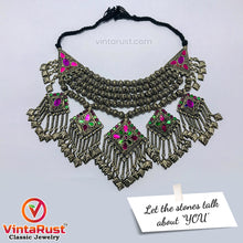 Load image into Gallery viewer, Dangling Five Pendant Kuchi Oversized Choker Necklace