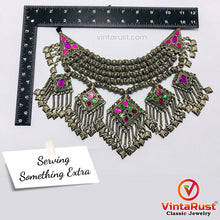 Load image into Gallery viewer, Dangling Five Pendant Kuchi Oversized Choker Necklace