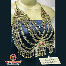 Load image into Gallery viewer, Multilayers Ethnic Handmade Kuchi Bib Necklace