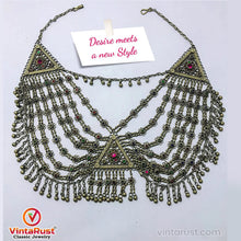 Load image into Gallery viewer, Multilayers Ethnic Handmade Kuchi Bib Necklace
