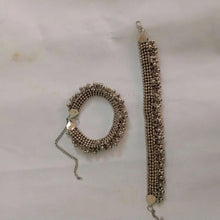 Load image into Gallery viewer, Tribal Silver Kuchi Pair Anklet