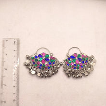 Load image into Gallery viewer, Glass Stones Kuchi Earrings and Antique Earrings
