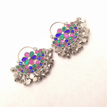 Load image into Gallery viewer, Glass Stones Kuchi Earrings and Antique Earrings