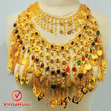 Load image into Gallery viewer, Golden Tone Choker Necklace and Thanos Necklace