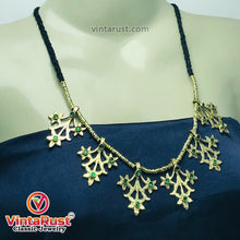 Load image into Gallery viewer, Light Weight Golden Tone Choker Necklace With Motifs