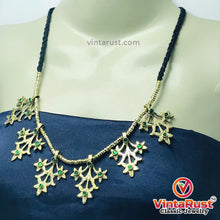 Load image into Gallery viewer, Light Weight Golden Tone Choker Necklace With Motifs