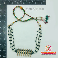 Load image into Gallery viewer, Green and White Beaded Multilayers Chains Necklace