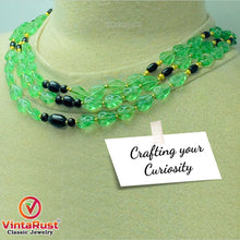 Load image into Gallery viewer, Green Glass Stones Multilayers Beaded Necklace