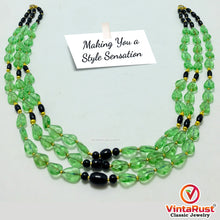 Load image into Gallery viewer, Green Glass Stones Multilayers Beaded Necklace