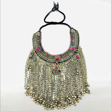 Load image into Gallery viewer, Gypsy Choker Necklace With Silver Kuchi Long Bells