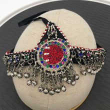 Load image into Gallery viewer, Tribal Matha Patti, Red Afghan Headwear