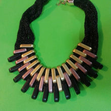 Load image into Gallery viewer, Handmade Black Multilayer Chain Choker Necklace