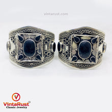 Load image into Gallery viewer, Handmade Boho Cuff Bracelet inlaid With Stones