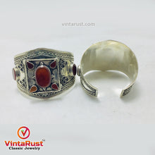 Load image into Gallery viewer, Handmade Boho Cuff Bracelet inlaid With Stones