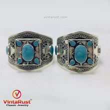 Load image into Gallery viewer, Handmade Boho Cuff Bracelet inlaid With Stones