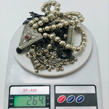 Load image into Gallery viewer, Handmade Choker Necklace with Silver Metal Beads