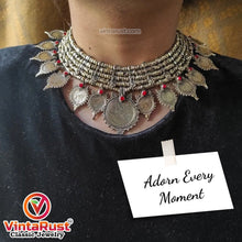 Load image into Gallery viewer, Handmade Gold Coins Chokers And Earrings with Jewelry Set