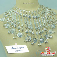 Load image into Gallery viewer, Handmade Silver Kuchi Fish Motifs Choker Necklace