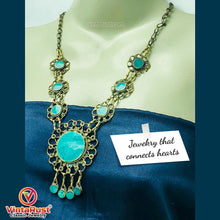 Load image into Gallery viewer, Handmade Boho Tribal Stone Pendant Necklace