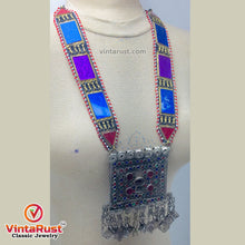 Load image into Gallery viewer, Handmade Tribal Multicolor Pendant Necklace