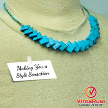 Load image into Gallery viewer, Handmade Turquoise Stone Beaded Necklace