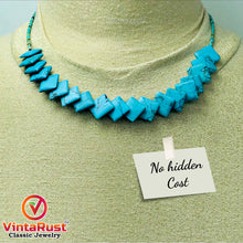 Load image into Gallery viewer, Handmade Turquoise Stone Beaded Necklace