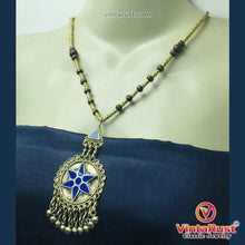 Load image into Gallery viewer, Handmade Beaded Chain Vintage Pendant Necklace