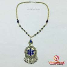 Load image into Gallery viewer, Handmade Beaded Chain Vintage Pendant Necklace