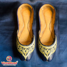 Load image into Gallery viewer, Handmade Women Khussa With Golden Thread Work Shoes