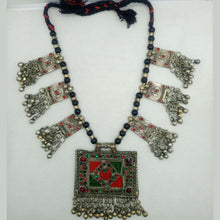 Load image into Gallery viewer, Heavily Embellished Afghan Beaded Dangling Tassels Necklace