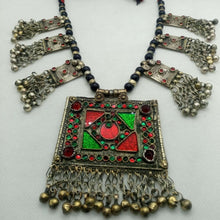 Load image into Gallery viewer, Heavily Embellished Afghan Beaded Dangling Tassels Necklace
