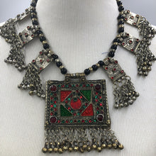 Load image into Gallery viewer, Heavily Embellished Afghan Beaded Dangling Tassels Necklace
