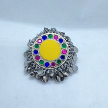 Load image into Gallery viewer, Yellow and Green Afghan Kuchi Massive Ring