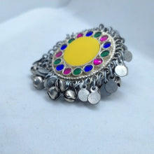 Load image into Gallery viewer, Yellow and Green Afghan Kuchi Massive Ring