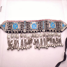 Load image into Gallery viewer, Tribal Statement Boho Turquoise Choker Necklace