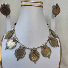 Load image into Gallery viewer, Antique Gold Tone Coins Jewelry Set