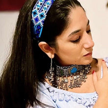 Load image into Gallery viewer, Turquoise Kuchi Choker Necklace With Bells