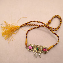 Load image into Gallery viewer, Pearls and Vintage Glass Stones Choker Necklace