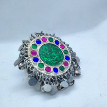Load image into Gallery viewer, Yellow and Green Afghan Kuchi Massive Ring